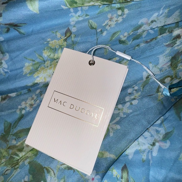 MAC DUGGAL RUFFLE TIERED FLORAL CUT-OUT CHIFFON GOWN - Picture 10 of 12